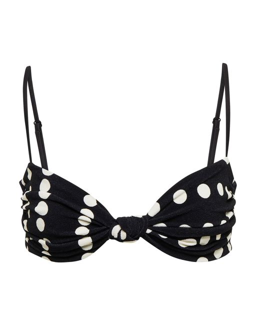 Johanna Ortiz Polka-dot Bikini Top in Black | Lyst
