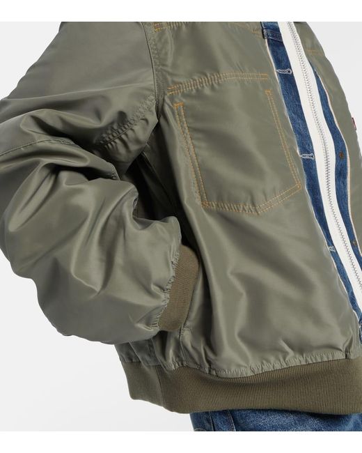 X Levi's Chaqueta De Denim Y Sarga Reversible Sacai de color Green