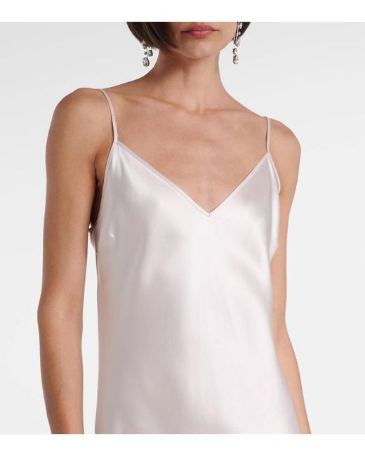 Robe En Satin De Soie Joseph en coloris White