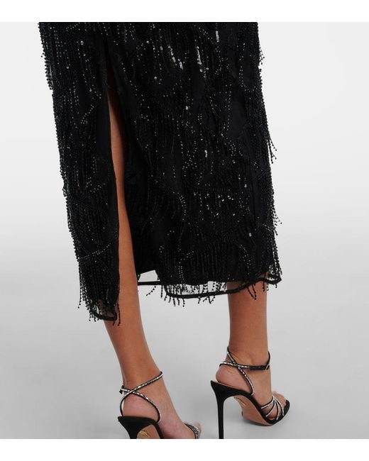 Abito Midi Tula Con Paillettes di ROTATE BIRGER CHRISTENSEN in Black