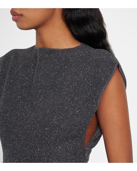 Alaïa Black Minikleid Godet Aus Einem Seidengemisch