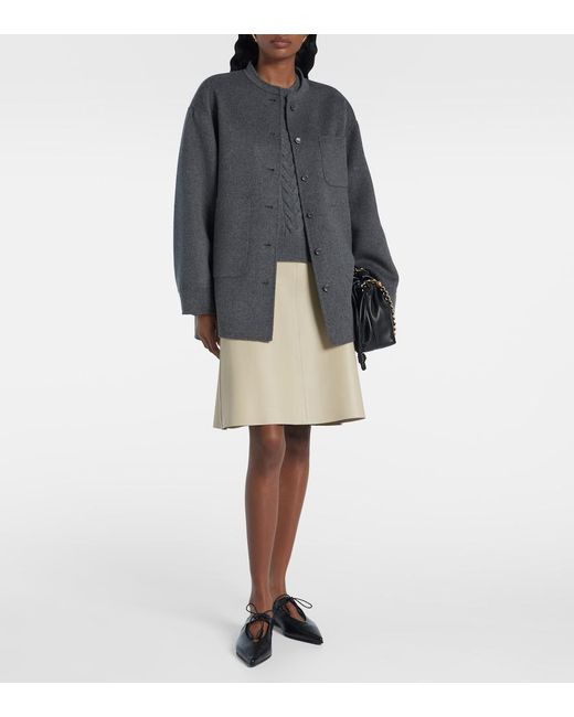 Max Mara Gray Costanza Virgin Wool Jacket