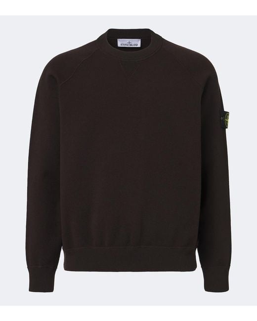 Stone Island Black Compass Badge Wool-Blend Sweater for men
