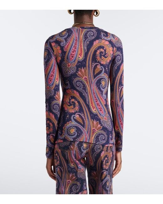 Etro Blue Paisley T-Shirt