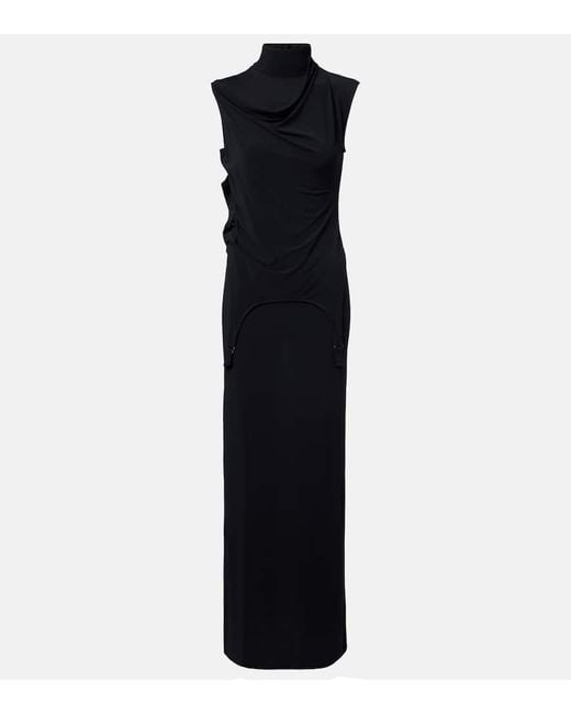 Jean Paul Gaultier Blue Maxikleid Aus Jersey
