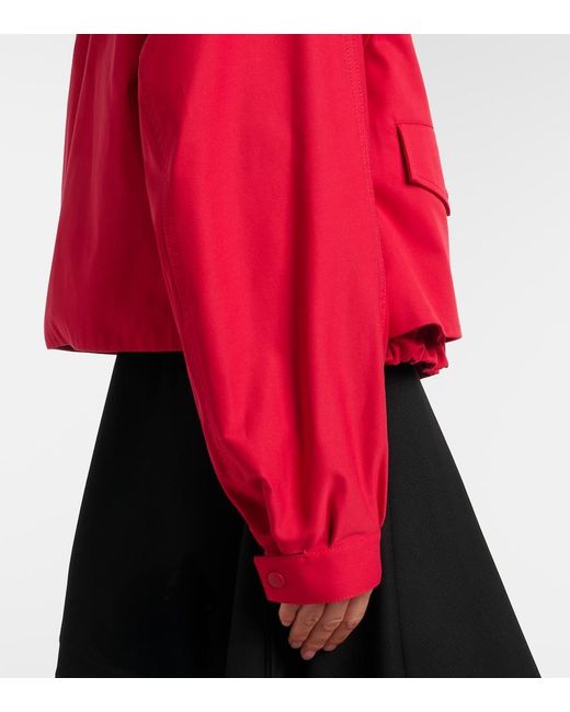 Loewe Red Cotton And Silk Gabardine Jacket