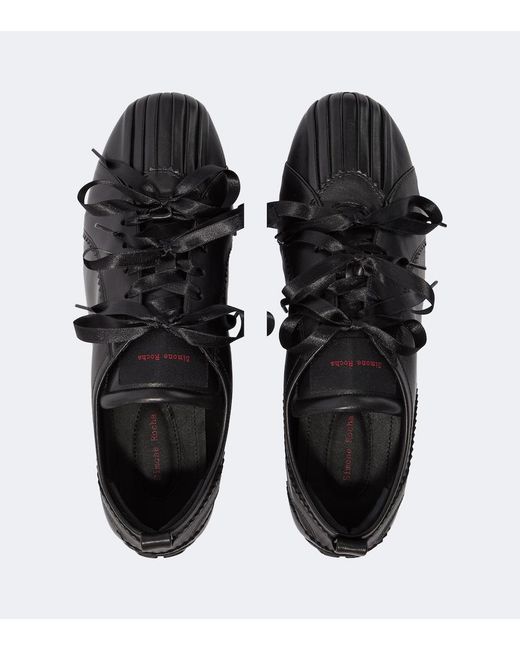 Simone Rocha Black Ballerina Grip Leather Sneakers for men