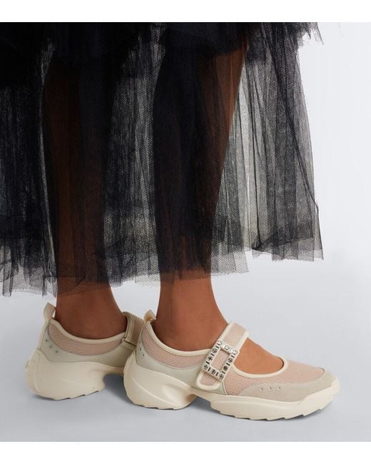 Roger Vivier White Viv On The Run Embellished Sneakers