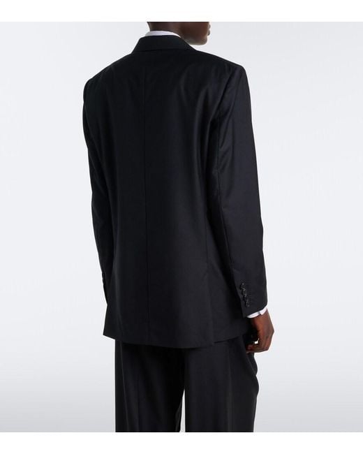 The Row Blue Isani Double-Breasted Virgin Wool Blazer