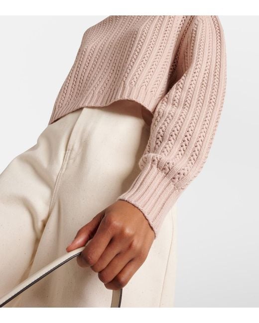 Max Mara Natural Hodeida Wool And Cashmere Sweater