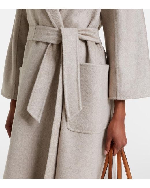 Max Mara Natural Ludmilla Cashmere Wrap Coat