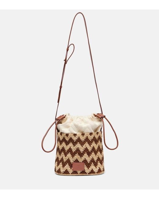 Missoni Natural Zigzag Medium Raffia Bucket Bag