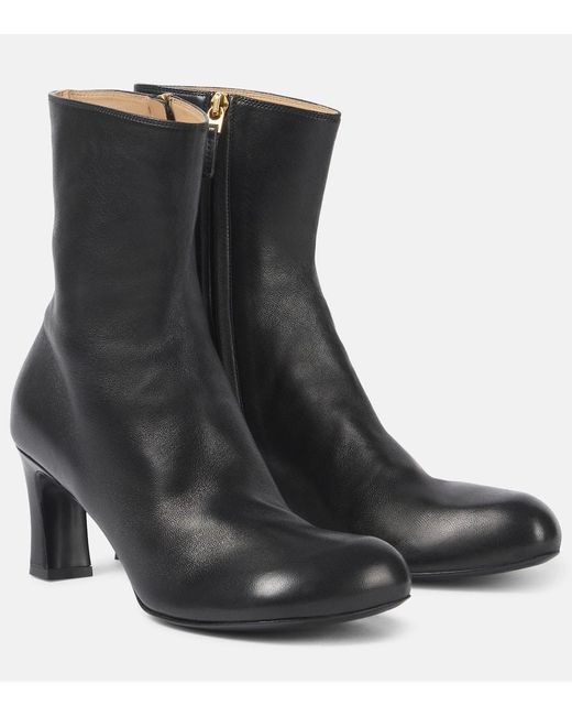 Bottines 65 En Cuir Bottega Veneta en coloris Black