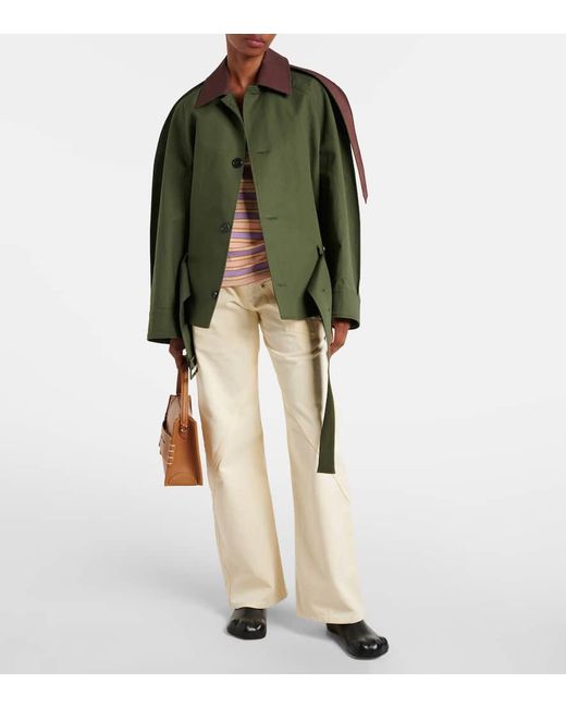 J.W. Anderson Natural Twisted Low-Rise Wide-Leg Jeans