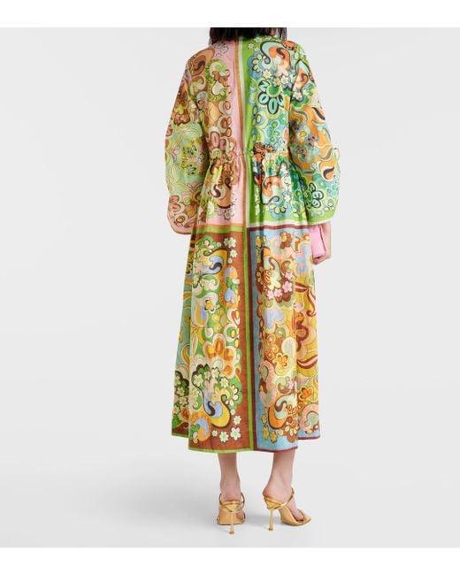 Robe longue Dreamer imprimee en coton ALÉMAIS en coloris Green