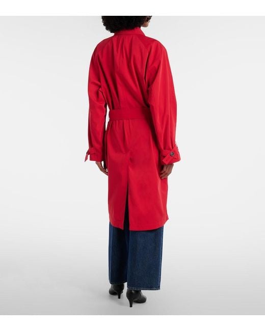 Totême  Red Cotton Trench Coat