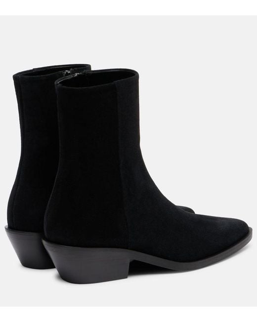 A.Emery Black Hudson Suede Ankle Boots