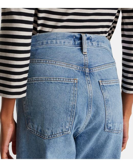 Agolde Blue '90S Mid-Rise Straight Jeans