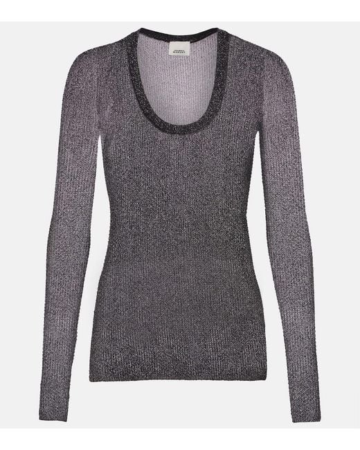 Isabel Marant Gray Top Thalia Aus Lame
