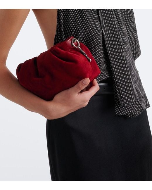Christian Louboutin Red Eva Mini Suede Crossbody Bag