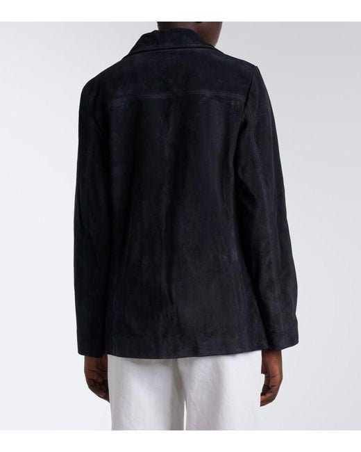 Nili Lotan Blue Dominic Suede Jacket