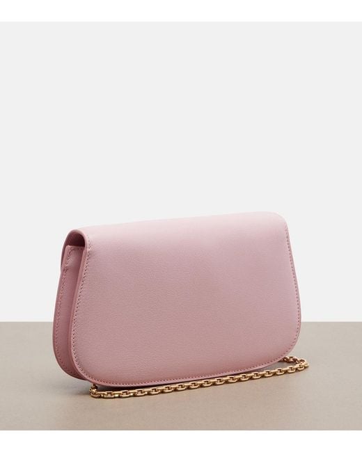 Gucci Pink Bamboo Leather Clutch