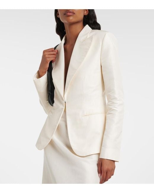 Gucci Natural Silk Faille Blazer