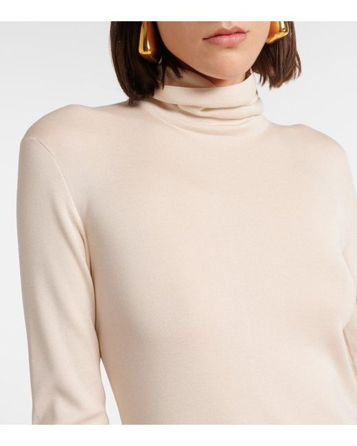 Loro Piana Natural Maxikleid Lyskamm Aus Seide