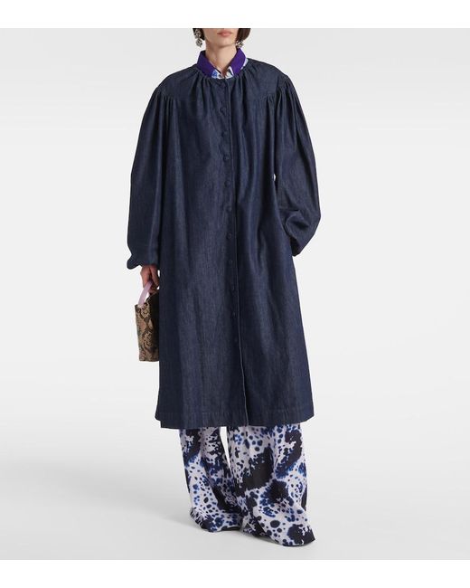 Dries Van Noten Blue Denim Coat