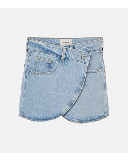 Coperni Blue Denim Wrap Skirt