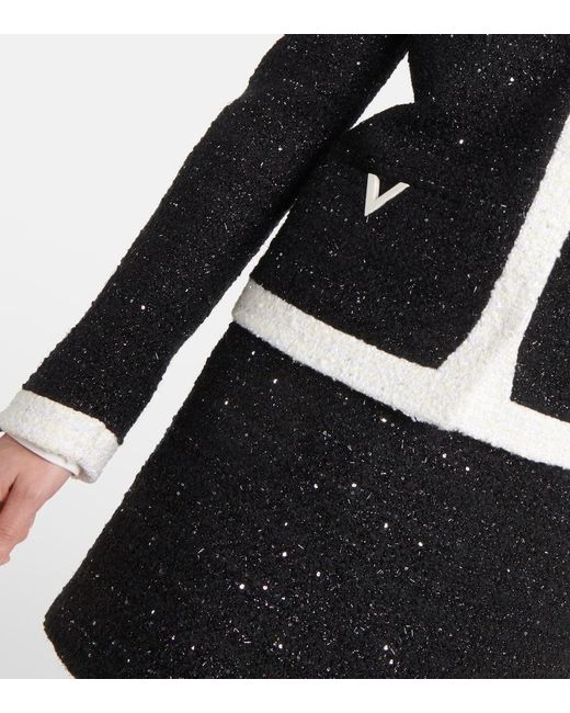 Valentino Black Tweed Lame Jacket