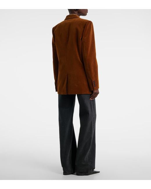 Saint Laurent Brown Blazer Aus Baumwoll-Cord