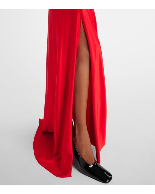 Victoria Beckham Gathered Jersey Maxi Dress