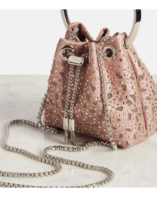 Secchiello Bon Bon Micro di Jimmy Choo in Pink