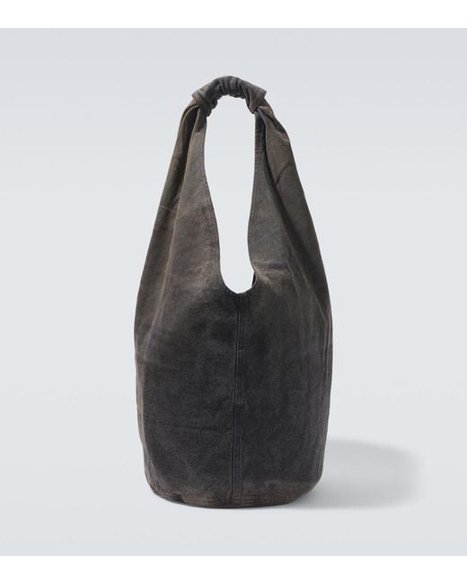 Our Legacy Black Drip Denim Shoulder Bag for men