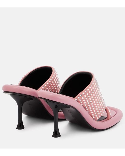J.W. Anderson Pink Bumper-Tube Embellished Mules