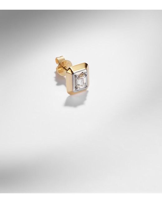 Rainbow K Metallic Einzelner Ohrring Aus 9Kt Gelbgold Mit Diamant