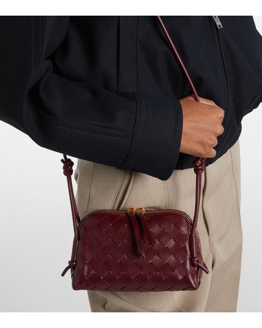 Bottega Veneta Purple Messenger Bag Concert Mini
