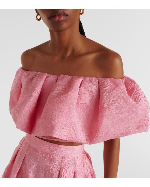 Rebecca Vallance Pink Zelie Crop Top