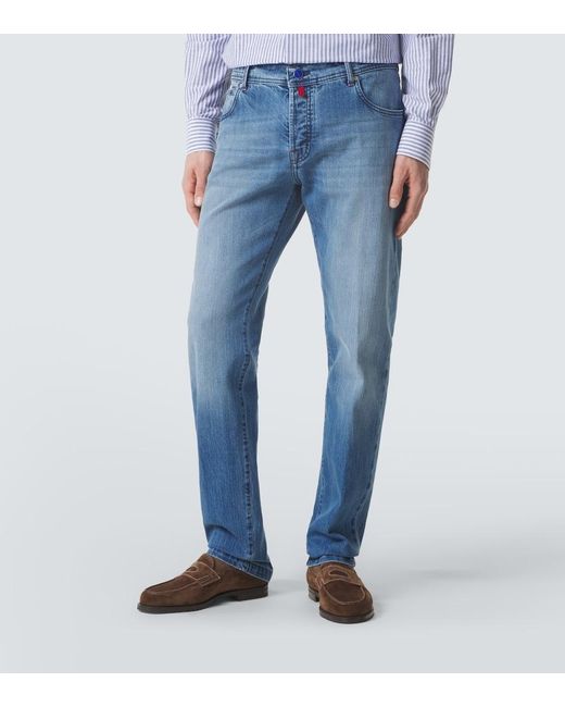 Kiton Blue Slim Jeans for men