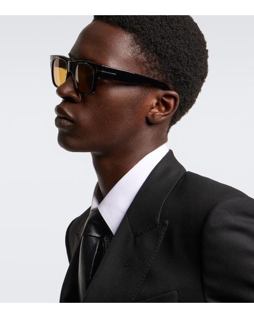 Tom Ford Brown Caine Square Sunglasses for men