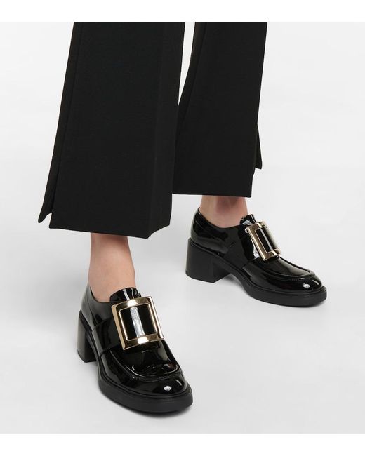 Roger Vivier Black Viv' Rangers Patent Leather Loafers