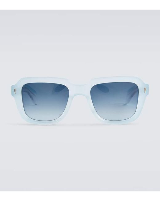 Jacques Marie Mage Blue Taos Square Sunglasses for men