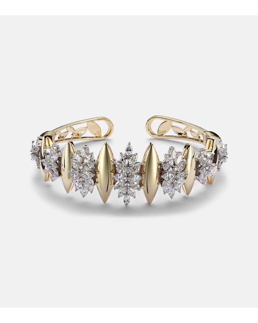 YEPREM White Armreif Golden Strada Aus 18Kt Gelbgold Mit Diamanten