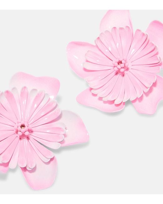 Chloé Pink Floral Clip-On Earrings
