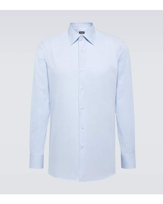 Zegna Hemd aus einem Baumwollgemisch in Blue für Herren