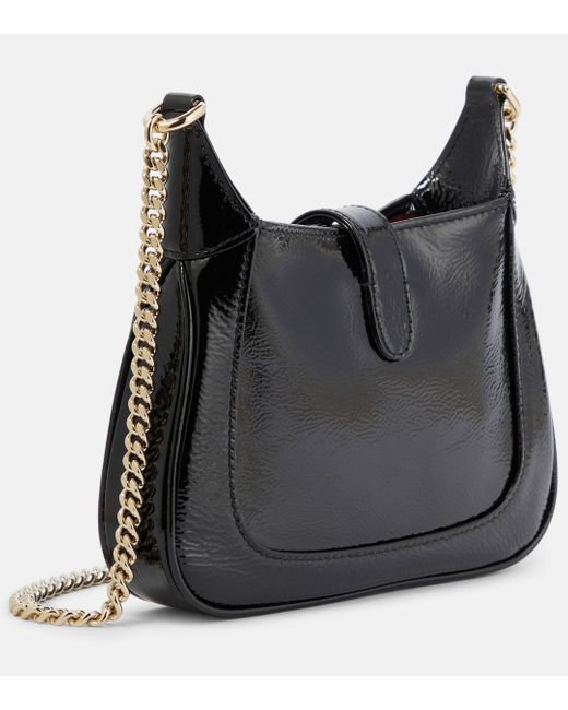 Gucci Black Jackie Notte Mini Patent Leather Crossbody Bag