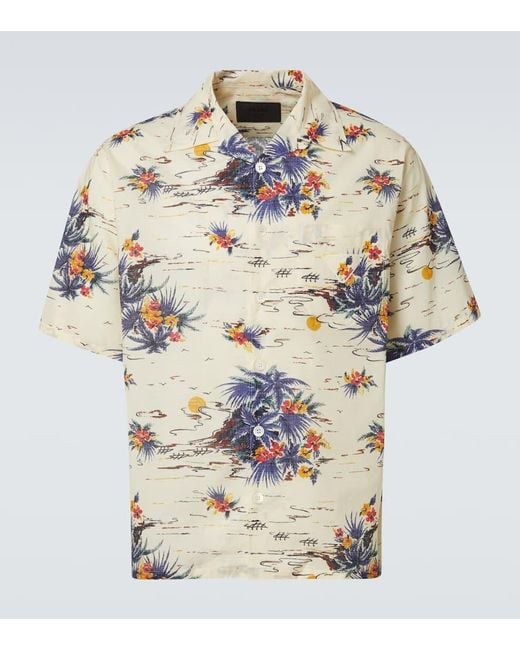Chemise En Coton A Fleurs Prada pour homme en coloris Multicolor