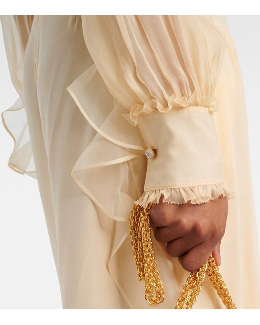 Valentino Natural Silk Chiffon Blouse