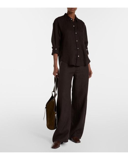Citizens of Humanity Black Kayla Linen Shirt